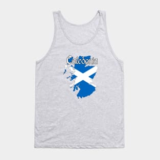 Map of Scotland with Flag and Caledonia Tank Top